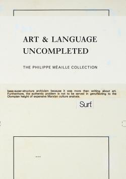 ART AND LENGUAGE UNCOMPETED. THE PHILIPPE MEAILLE COLLECTION. 