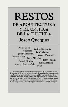 RESTOS DE ARQUITECTURA Y CRÍTICA DE LA CULTURA