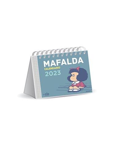 CALENDARIO 2023 MAFALDA ESCRITORIO AZUL CLARO. 