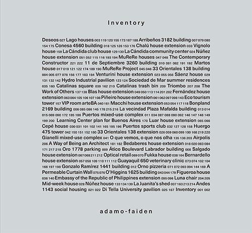 ADAMO-FAIDEN: INVENTORY