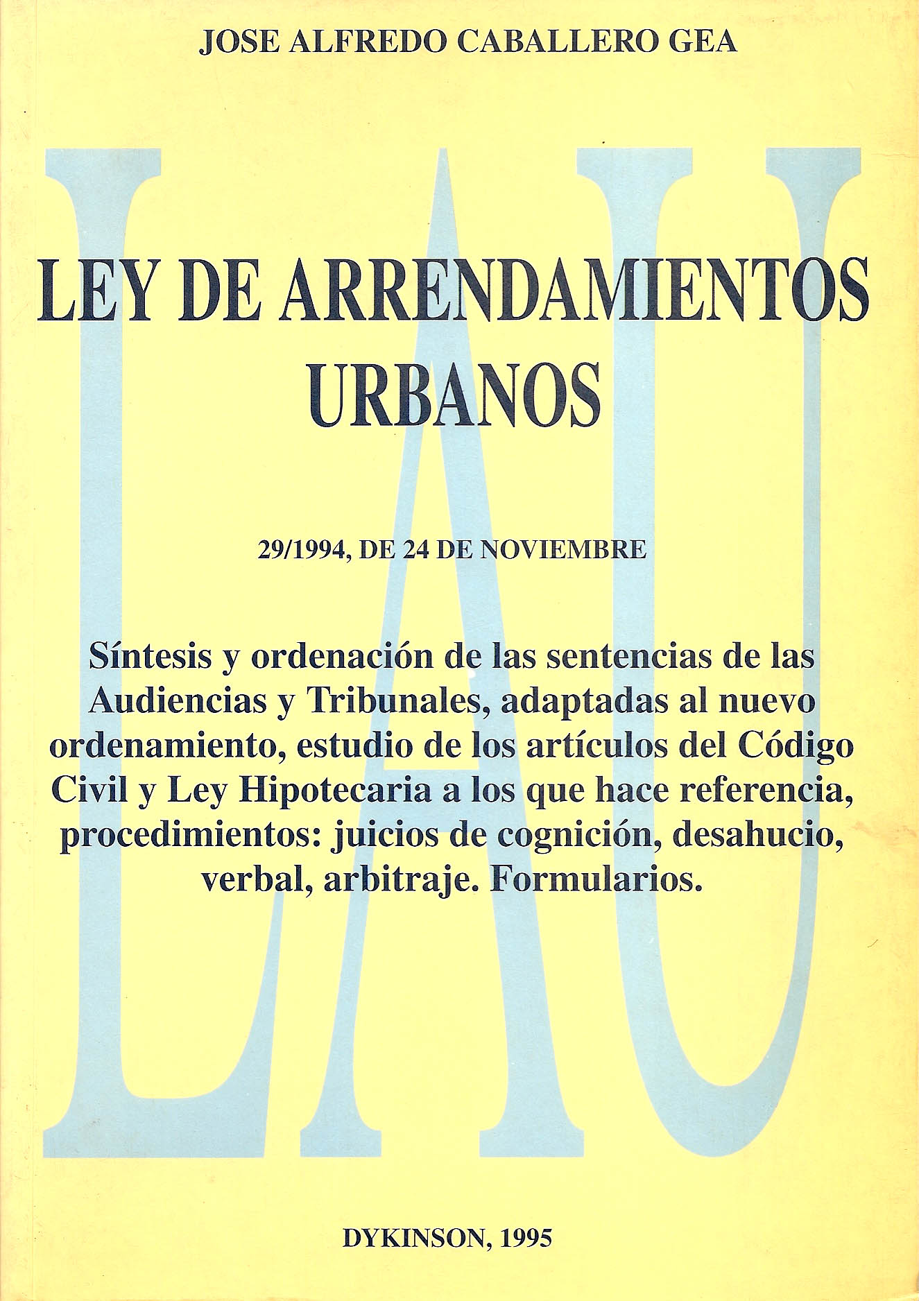 LEY DE ARRENDAMIENTOS URBANOS
