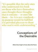 CONCEPTIONS OF THE DESIRABLE. WHAT CITIES OUGHT TO KNOW ABOUT THE FUTURE