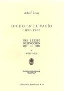 DICHO EN EL VACIO 1897 - 1900.