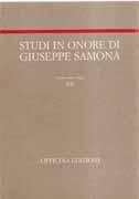 SAMONA: STUDI IN ONORE DI GIUSEPPE SAMONA (3 VOLS.)