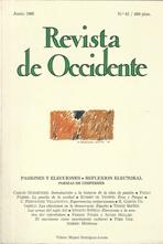 REVISTA DE OCCIDENTE Nº 61. PASIONES Y LECCIONES/ REFLEXION ELECTORAL
