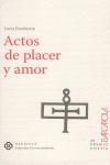 ACTOS DE PLACER Y AMOR