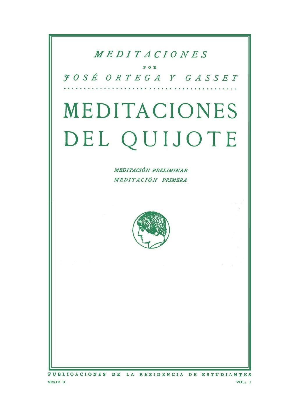 MEDITACIONES DEL QUIJOTE "ED.FACSIMIL"