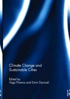 CLIMATE CHANGE AND SUSTAINABLE CITIES