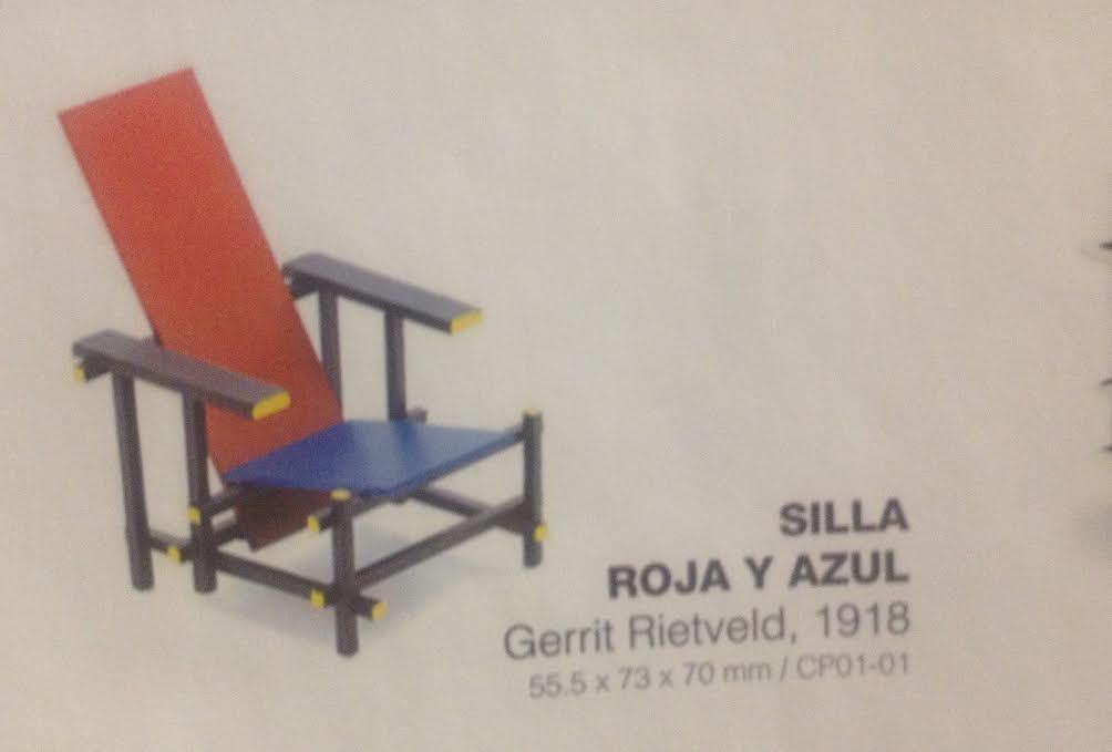 RIETVELD, SILLA ROJA Y AZUL, 1918 ( DESIGNERS CHAIR, CP01, Nº 1, ESCALA 1:12)