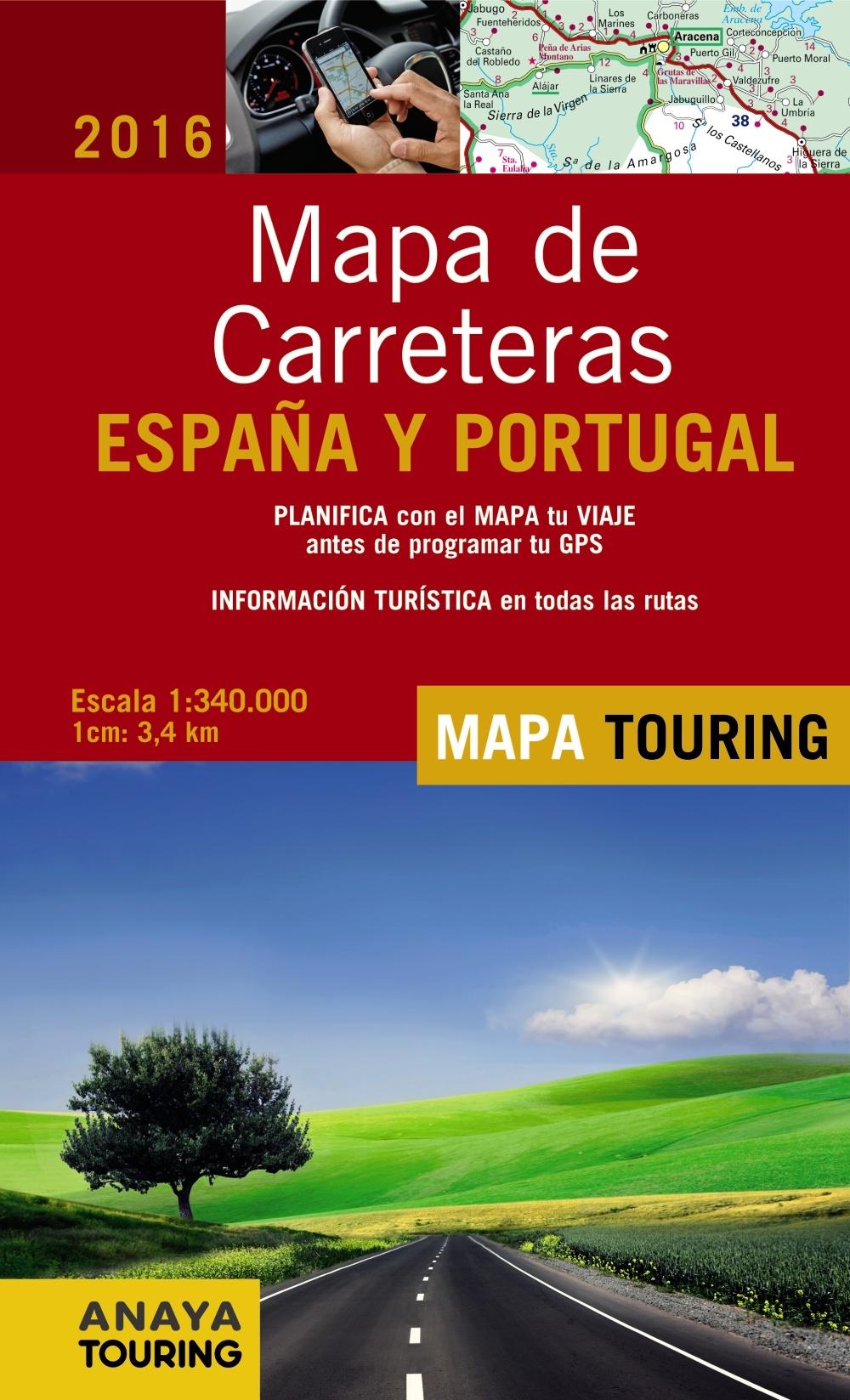 MAPA DE CARRETERAS DE ESPAÑA Y PORTUGAL 1:340.000, 2016
