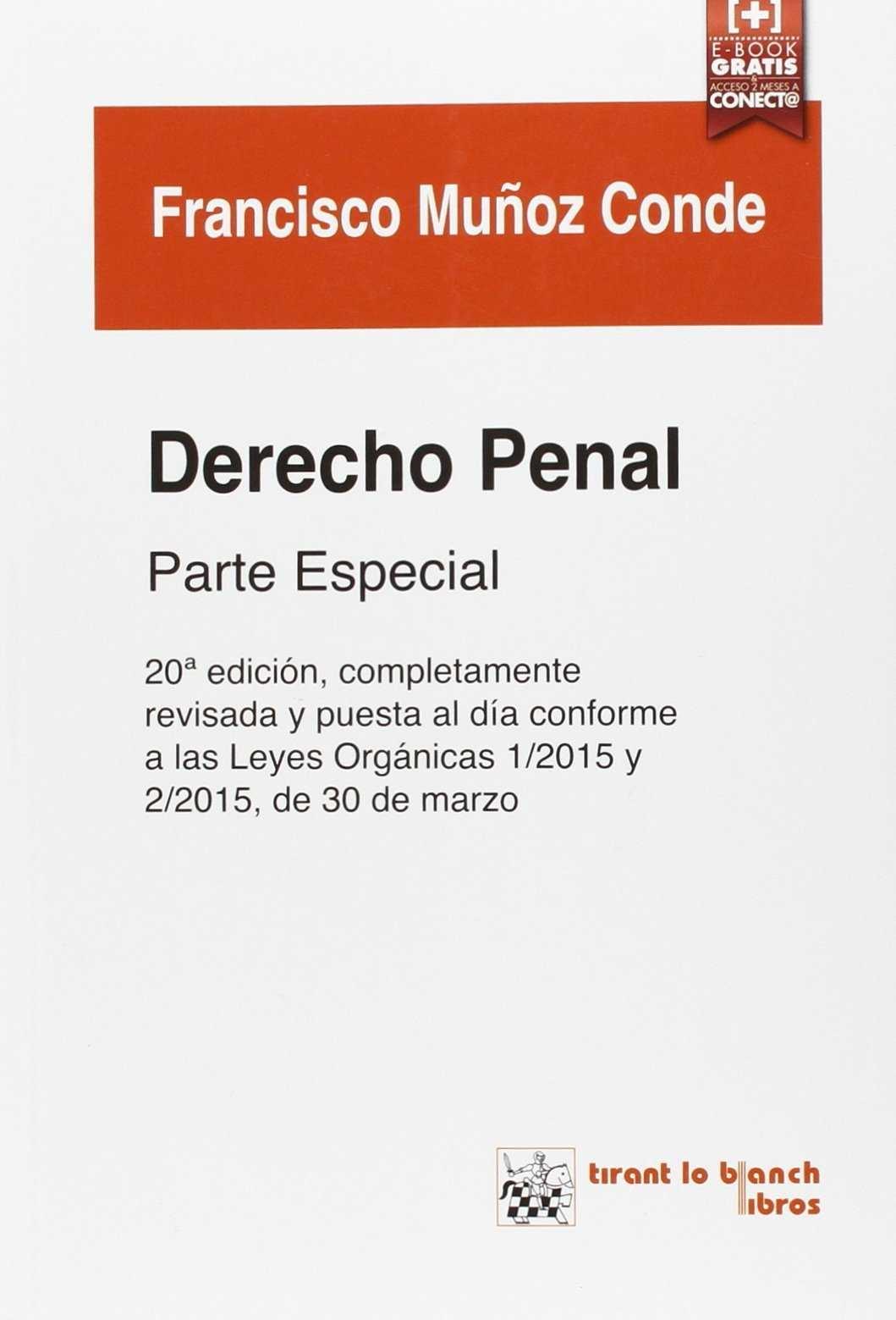DERECHO PENAL PARTE ESPECIAL 20ª EDICIÓN 2015