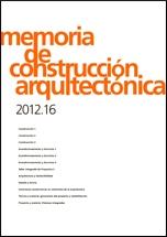 MEMORIA DE CONSTRUCCION ARQUITECTONICA 2012.16. 