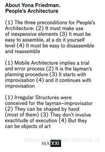 ABOUT YONA FRIEDMAN. PEOPLE'S ARCHITECTURE.