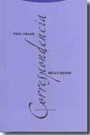 CORRESPONDENCIA. PAUL CELAN/ NELLY SACHS