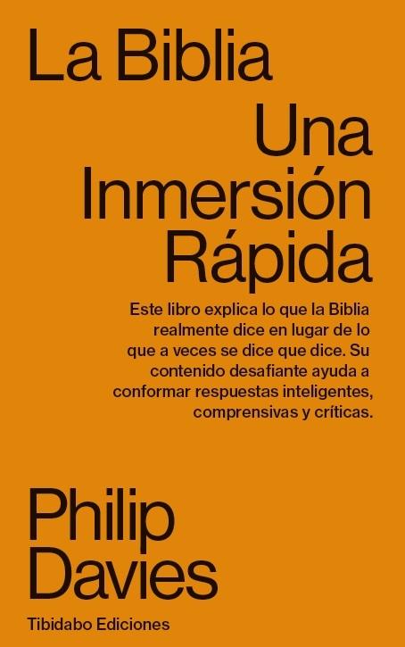 LA BIBLIA "UNA INMERSIÓN RÁPIDA".