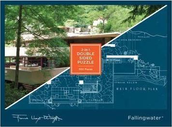 FALLINGWATER 2 IN 1 DOUBLE SIDED PUZZLE ( 500 PIECES).
