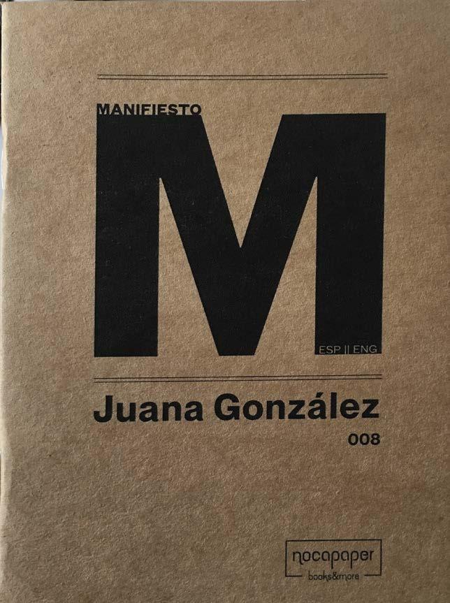 JUANA GONZÁLEZ "MANIFIESTO". 