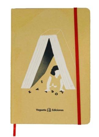 LIBRETA VEGUETA - NOS DAN REFUGIO (GOMA ROJA)