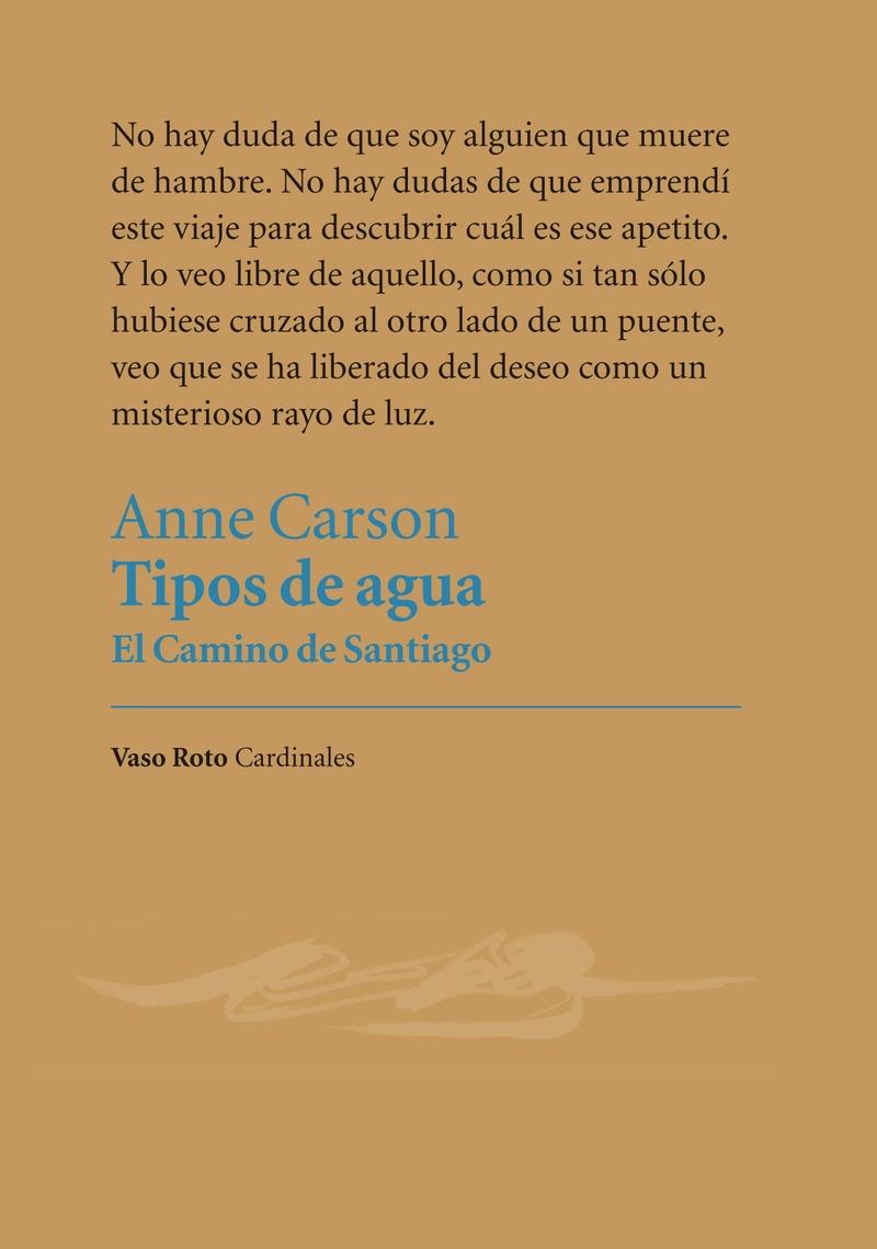 TIPOS DE AGUA. EL CAMINO DE SANTIAGO.