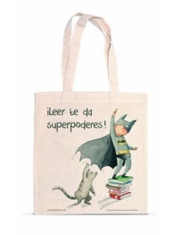 BOLSA TELA LEER TE DA SUPERPODERES 42X38CM