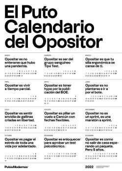 PUTO CALENDARIO DEL OPOSITOR 2022, EL. 