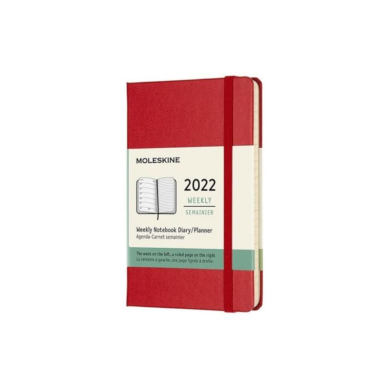 2022 AGENDA 12 MESES SEMANAL P ROJA S. TAPA DURA