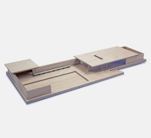 MODELO DEL PABELLON MIES DE BARCELONA / BARCELONA PAVILION MODEL. 