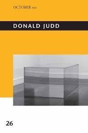 JUDD: DONALD JUDD. OCTOBER FILES Nº 23