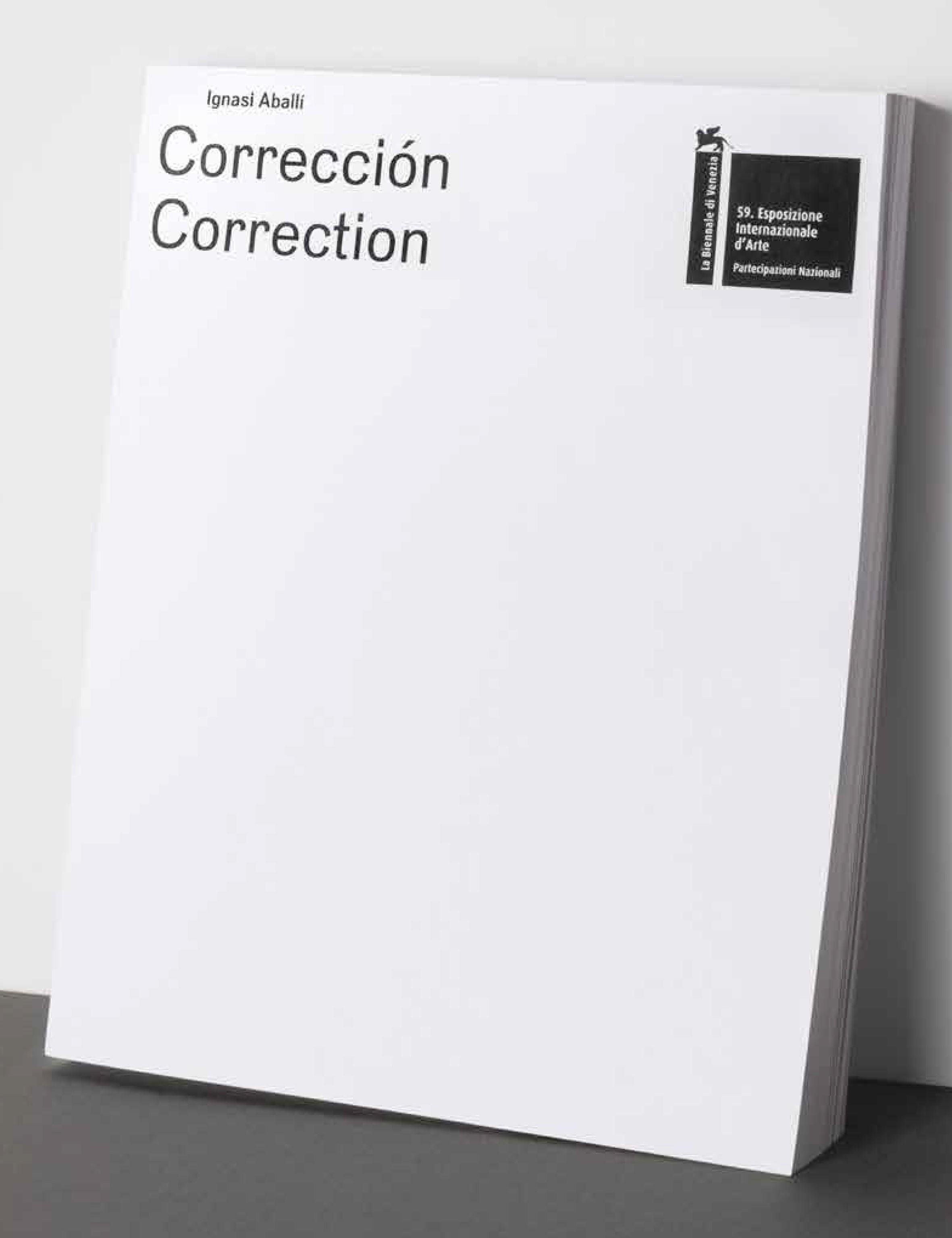 IGNASI ABALLI: CORRECCION / CORRECTION