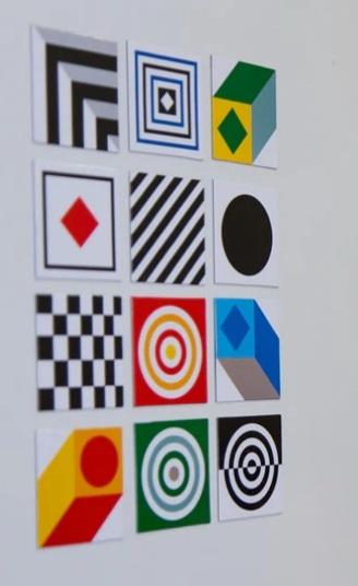FRIDGE COVER OPT ART MAGNETS.