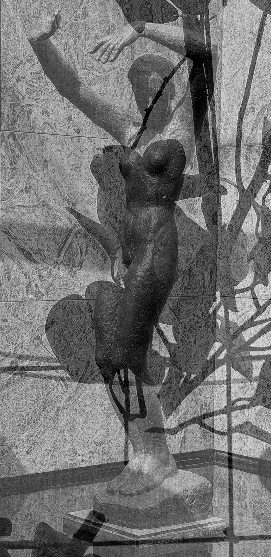 LAMINA ESCULTURA ALBA BLANCO Y NEGRO