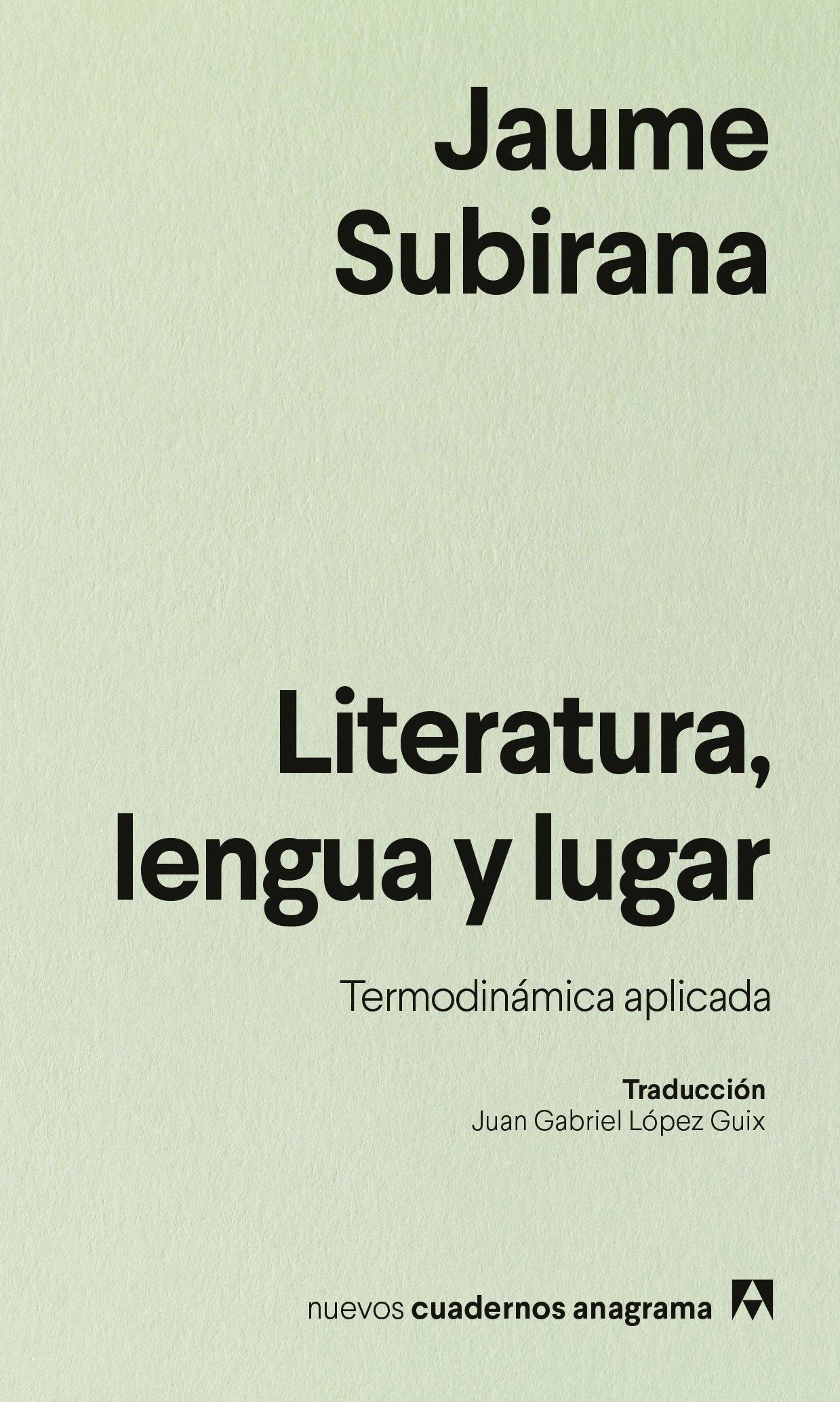 LITERATURA, LENGUA Y LUGAR "TERMODINAMICA APLICADA"