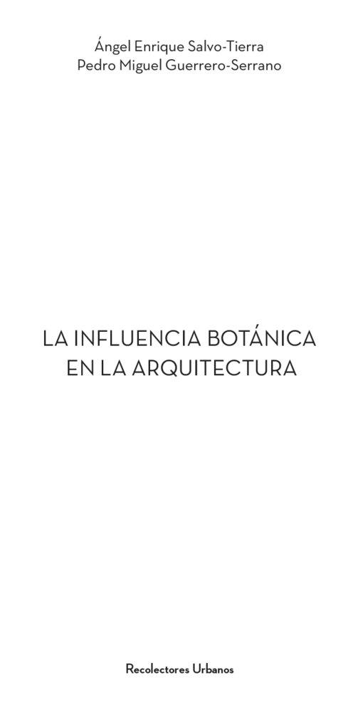 INFLUENCIA BOTANICA EN LA ARQUITECTURA, LA
