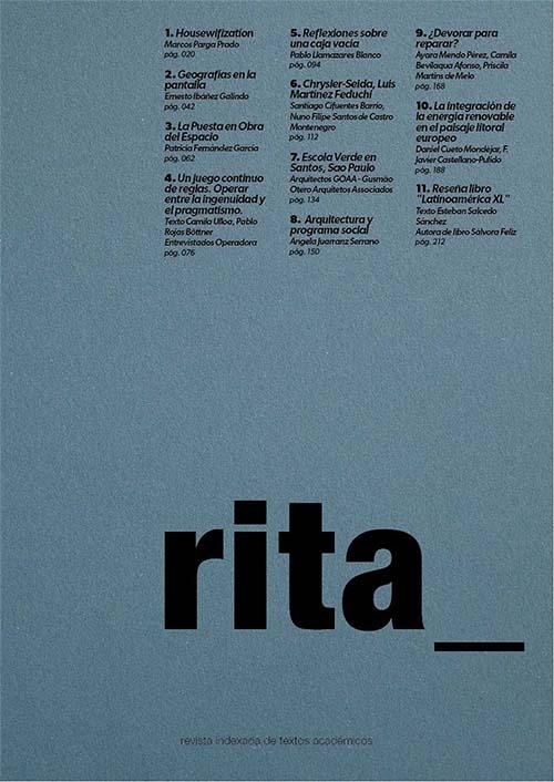 RITA Nº 20. REVISTA INDEXADA DE TEXTOS ACADEMICOS