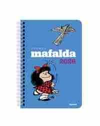 MAFALDA 2026. AGENDA ANILLADA COLUMNAS AZUL
