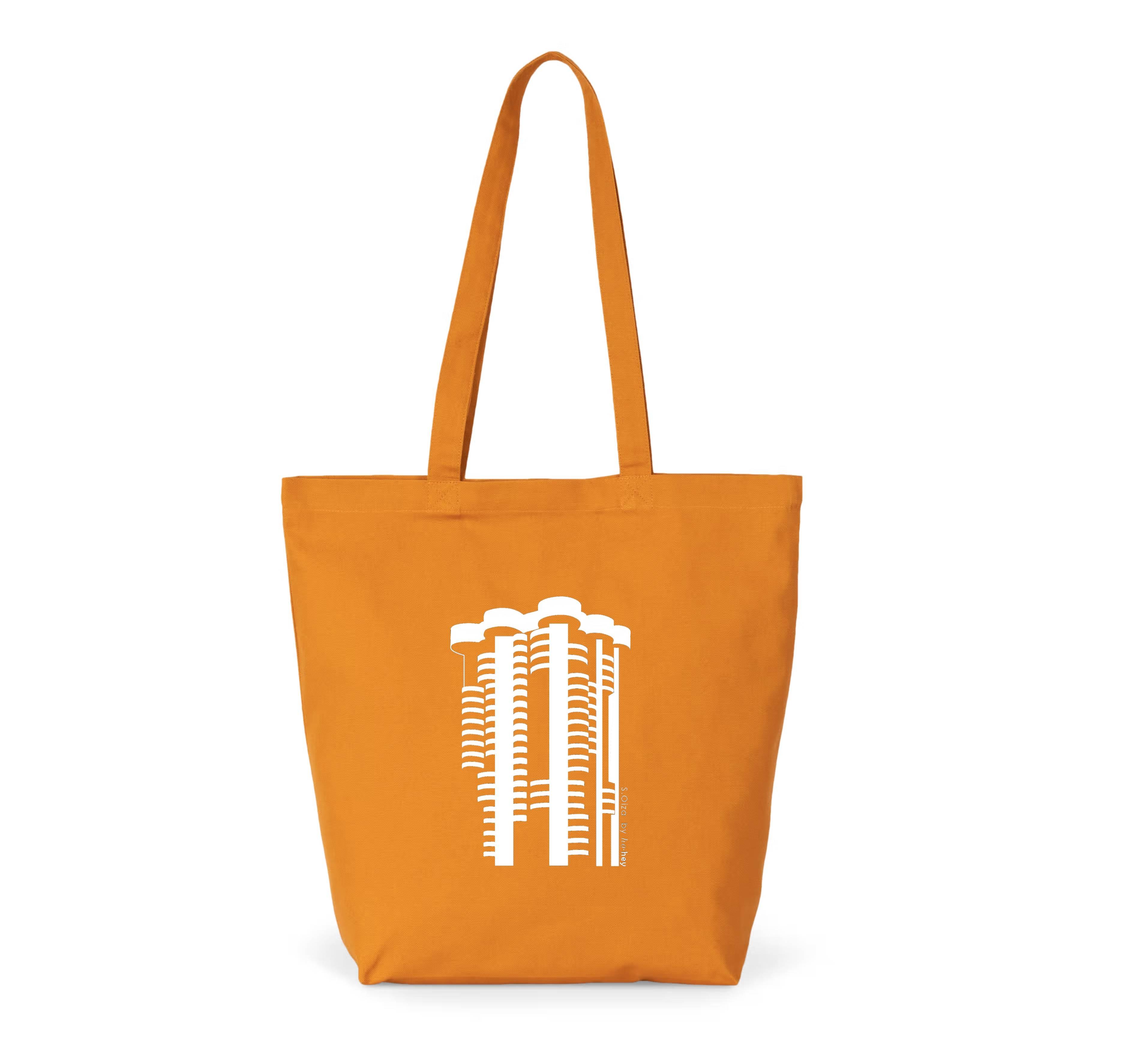 TOTE BAG TORRES BLANCAS NARANJA "100 % COTTON"