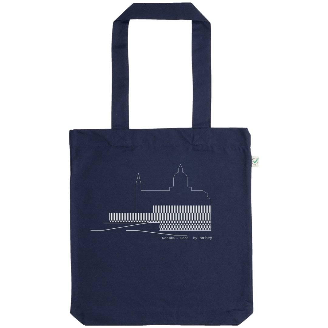 TOTE BAG MUSEO ( MANSILLA + TUÑON ) AZUL OSCURO "100% COTTON"