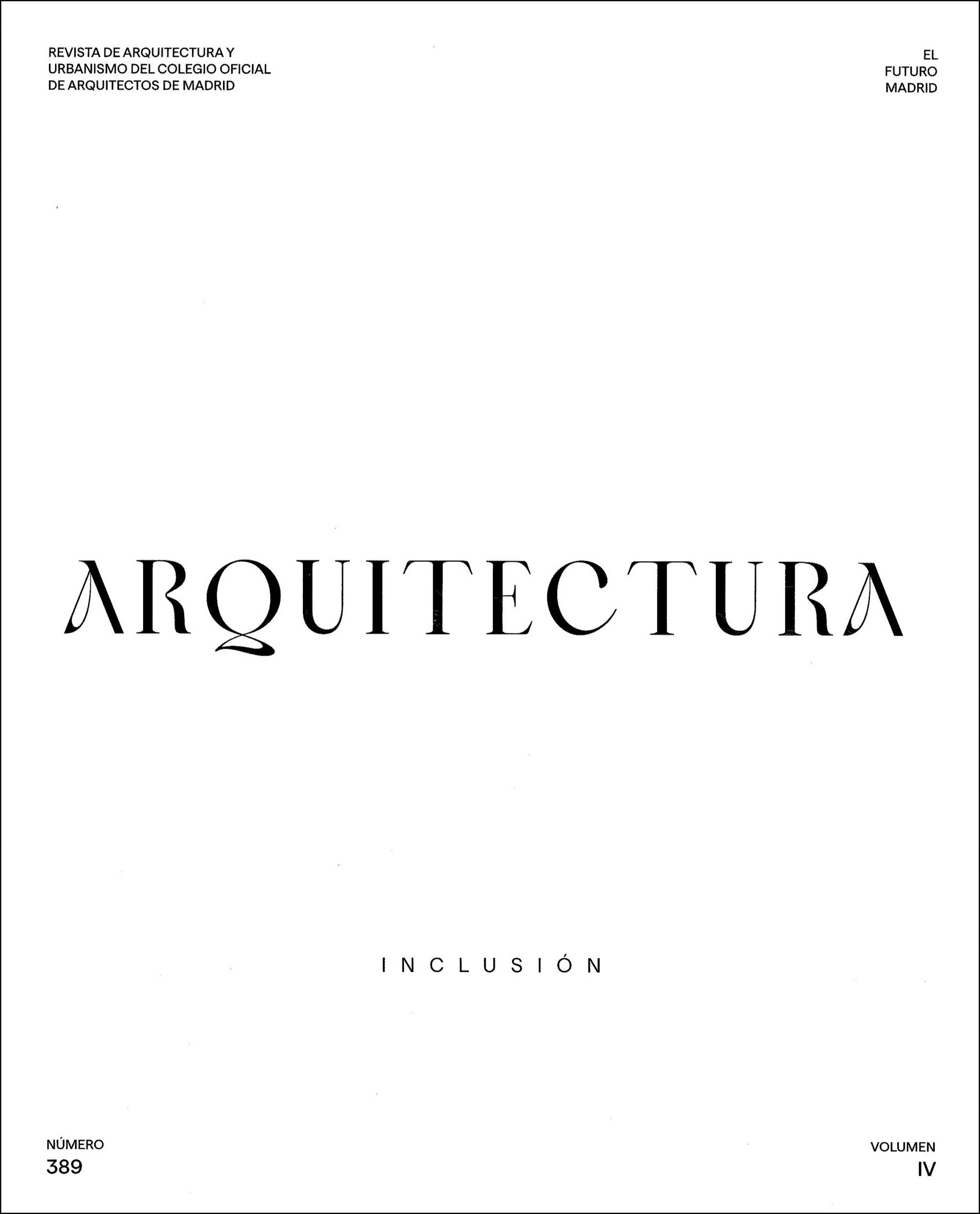 ARQUITECTURA COAM Nº 389 / INCLUSION