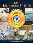 120 JAPANESE PRINTS. HOKUSAI, HIROSHIGE AND OTHERSCD-ROM AND BOOK.